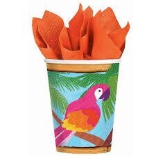 Cups-Luau Party-Paper-9oz-8pk - Discontinued