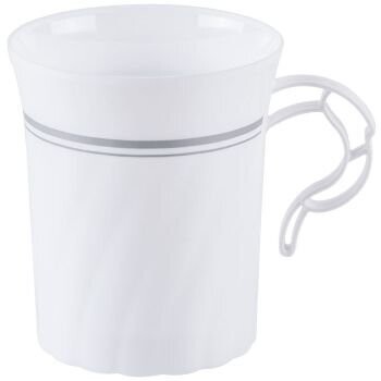 Coffee Cups-White-Plastic-8oz-6pk