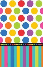 Table Cover-Birthday Dots and Stripe-Paper-137 x 259cm- Discontinued
