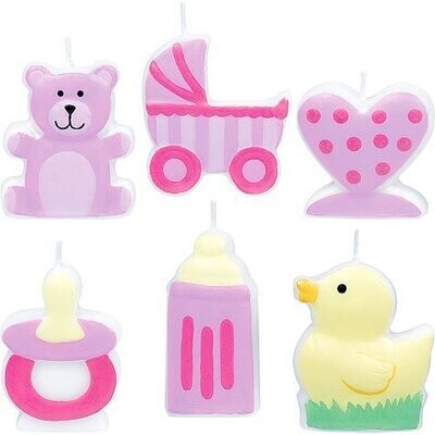Candles-Baby Girl-6pk