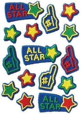 Icing Decorations-All Star-15pkg-35g