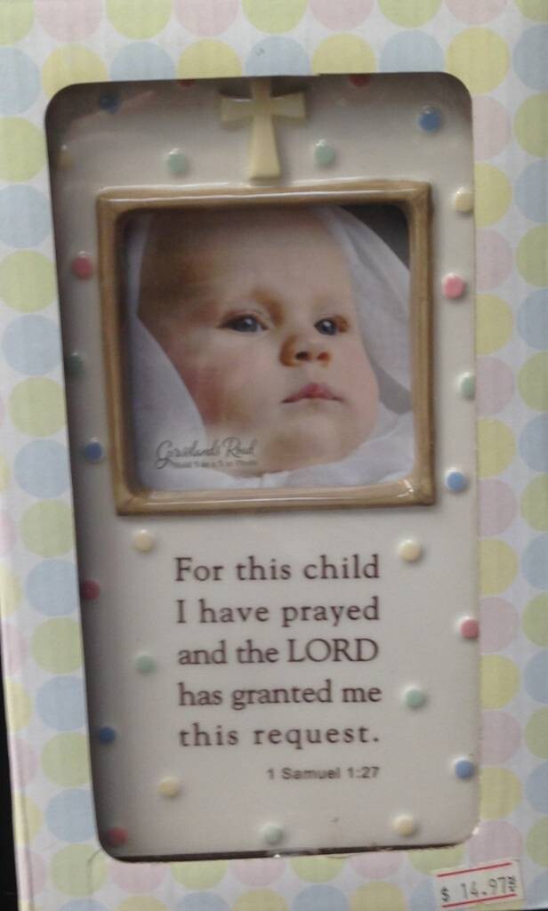 Photo Frame-Christian-Baby-Porcelain