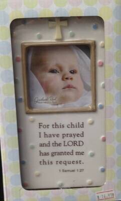 Photo Frame-Christian-Baby-Porcelain