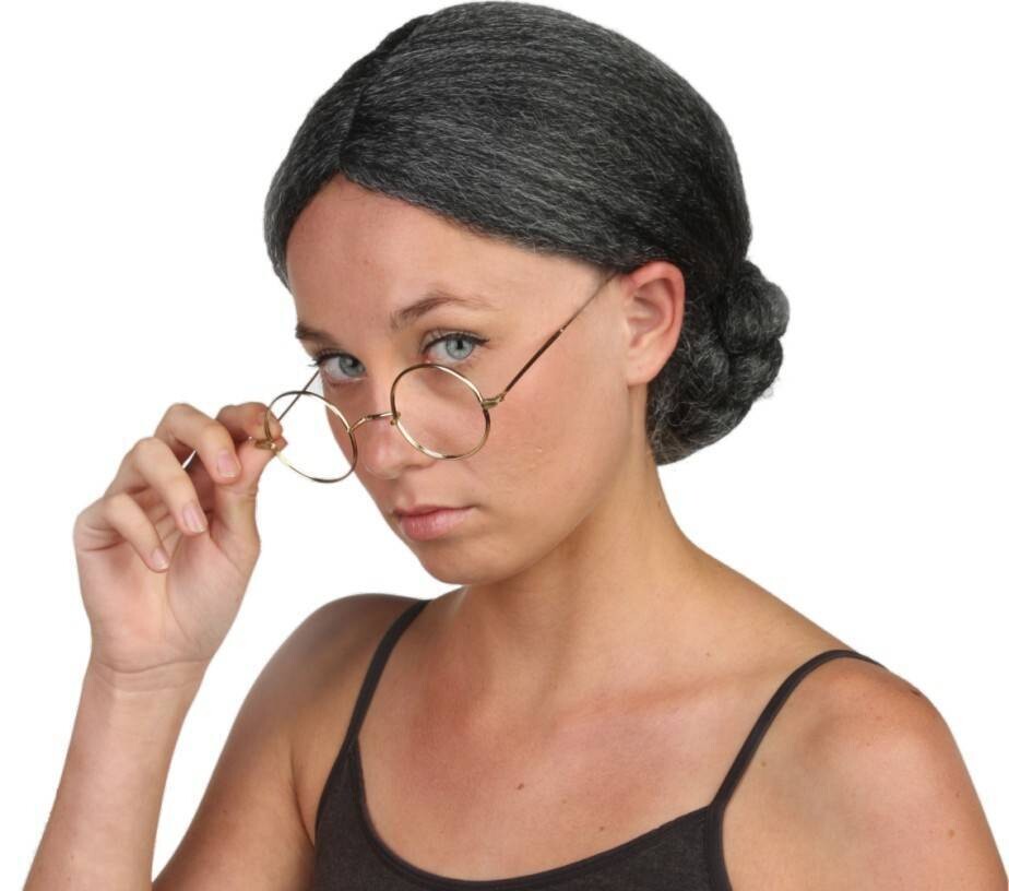 Wig-Old Lady Dark Grey-One Size