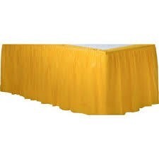 Table Skirt-Rectangular-Yellow Sunshine-Plastic- Final Sale