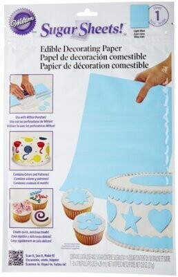Decorating Sheet-Light Blue Sugar-1pkg