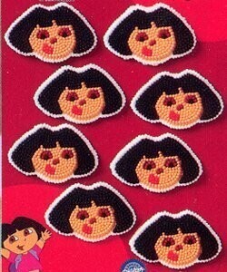 Icing Decorations-Dora the Explorer-8pcs-39.6g