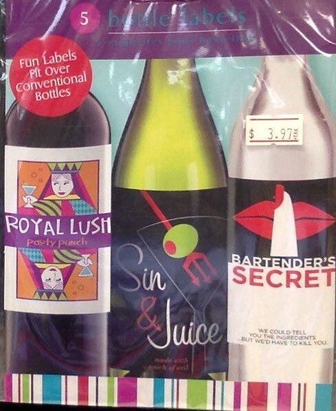Bottle Labels- Assorted- 5pk