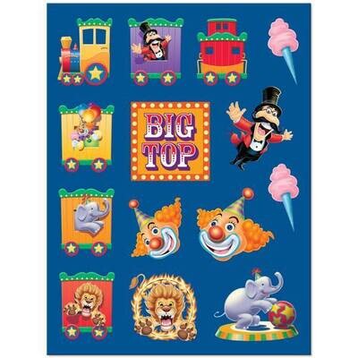 Stickers-Big Top Circus-1pkg-4 Sheets
