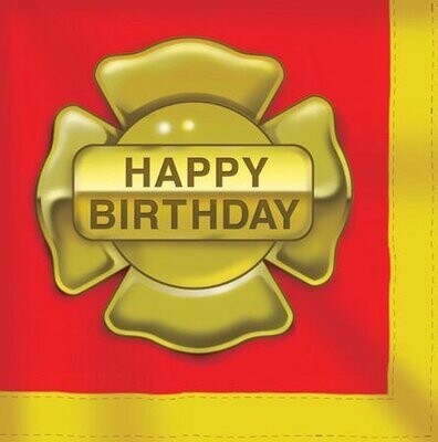 Napkins-LN-Firefighter Happy Birthday-16pkg-3ply - Discontinued