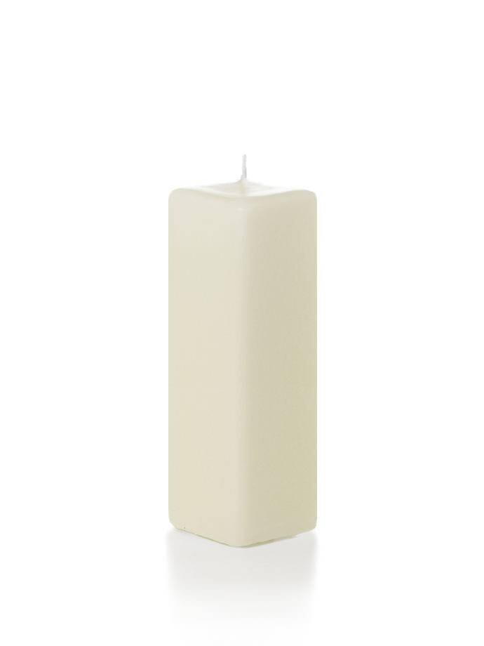 Candle-Ivory Square Pillar-1pkg-8&quot;