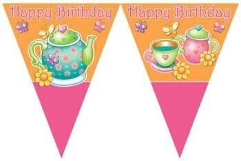 Flag Banner-Tea Party-Plastic-12ftx10&#39;&#39; (Discontinued)