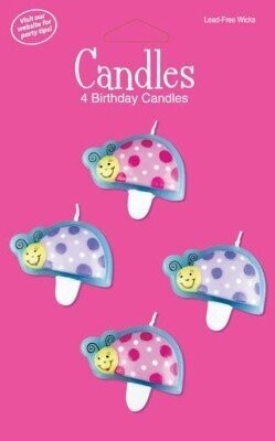 Candles-Lil Lady Bug-4pkg