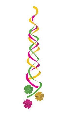 Danglers-Foil Swirl-Luau Flowers-2pkg-36&quot;