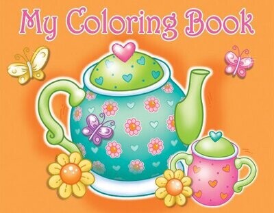 Party Favors-Tea Party Coloring Books-4pkg (Discontinued)