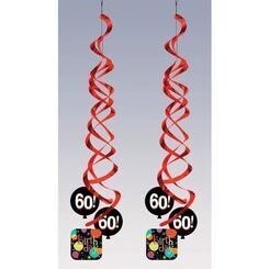 Danglers-Foil Swirl-Life is Great 60th Birthday-2pkg-36&quot;