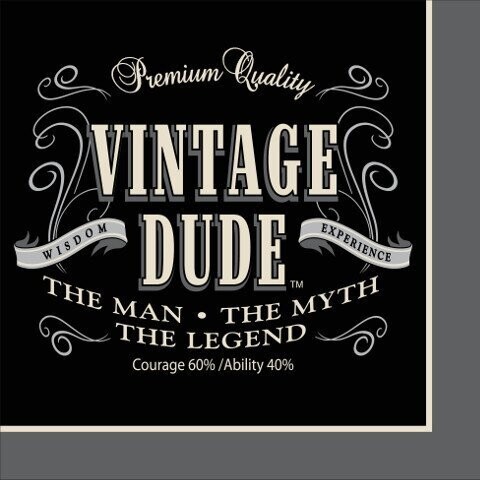 Beverage Napkins-Vintage Dude- Discontinued