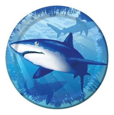 Plates-BEV-Shark Splash-8pkg-Paper