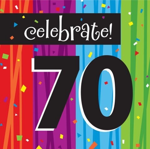 Napkins-LN-Milestone Celebrations 70th-16pkg-3ply - Discontinued