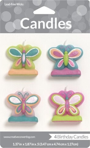 Candles-Mod Butterfly-4pkg