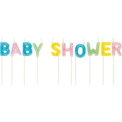 Candles-Glitter-Baby Shower-10pcs