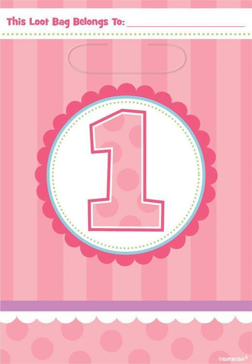 Loot Bags-1st Bday Girl