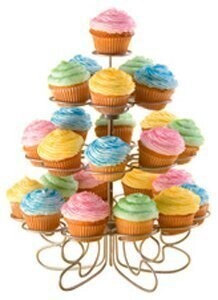 Mini Dessert Stand for 24 Cupcakes-4 Levels-1pkg-10.5&quot;