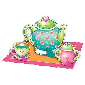 Centerpiece Kit-Tea Party-4pkg-4&quot;-11.75&quot; (Discontinued)