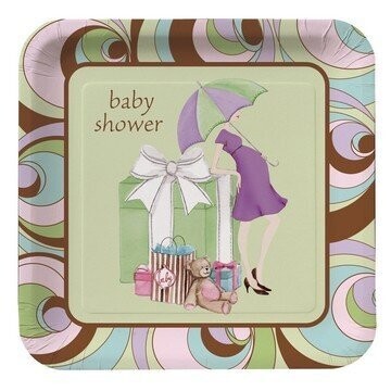 Luncheon Paper Plates-Baby Shower-8pkg