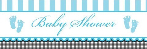 Party Banner-Plastic-Sweet Blue Baby Shower-1pkg