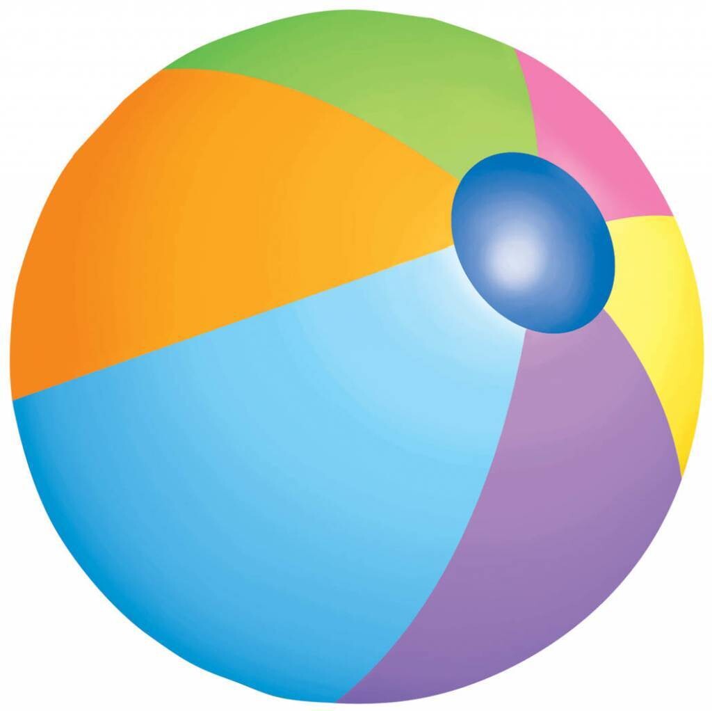 Beach Ball Cutout - Summer Luau-Paper-8&#39;&#39; x 8&#39;&#39;