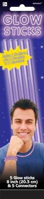 Glow Sticks-Super-Purple-8&#39;&#39;-5pk