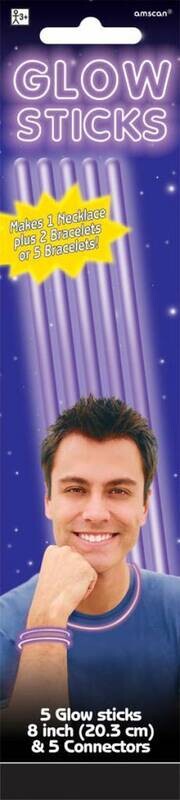 Glow Sticks-Super-Purple-8&#39;&#39;-5pk