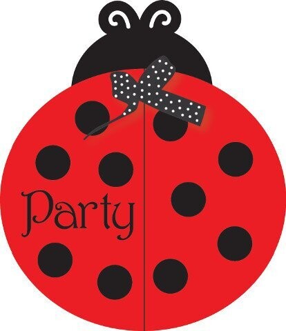 Invitations-Ladybug Fancy-8pkg