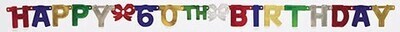 Jointed Banner-Happy 60th Birthday-1pkg-6.5ft