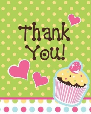 Thank You Cards-Sweet Treats-8pkg
