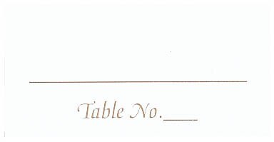 Place Card- Table Number Gold-50pk