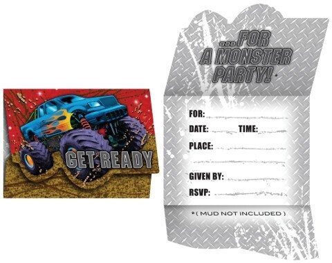 Invitations-Mud Slinger-8pkg