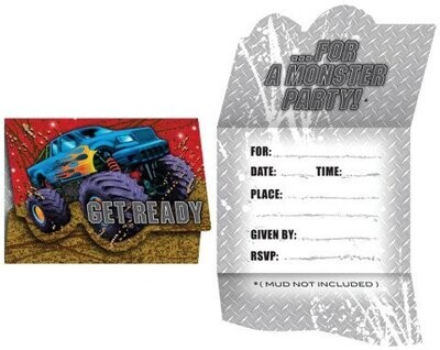 Invitations-Mud Slinger-8pkg