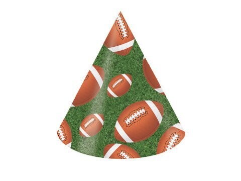 Hats-Cone-Football Fanatic-8pkg-Paper