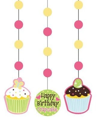 Hanging Cutouts-Sweet Treats Happy Birthday-3pkg-36&quot;