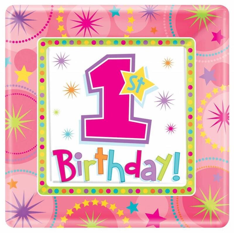 Plates-DN-Onederful 1st Bday Girl- Discontinued