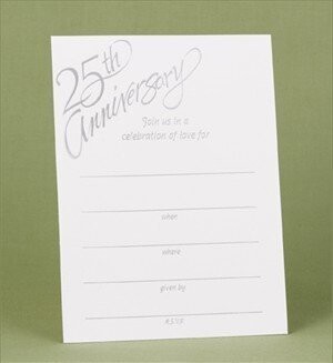 Invitations- 25th Anniversary-25pk