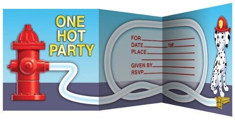 Invitations-Firefighter-8pkg