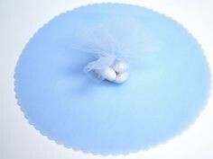Tulle Circles-Light Blue-50pkg-9&quot;