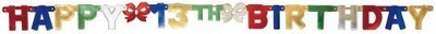 Jointed Banner-Happy 13th Birthday
