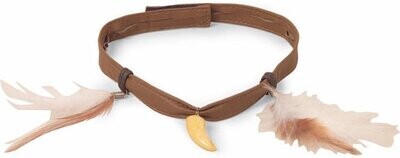 Costume Accessory-Feather and Tooth Choker-1pkg