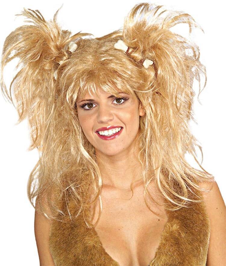 Wig-Blonde Cave Woman-One Size