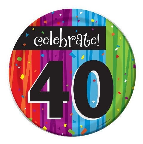 Plates-BEV-Milestone Celebrations 40th-8pkg-Paper