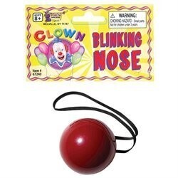 Costume Accessory-Blinking Clown Nose-1pkg